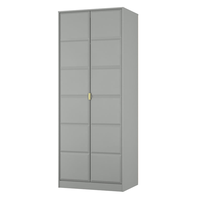 Hanover Ready Assembled 2 Door Wardrobe in Dusk Grey
