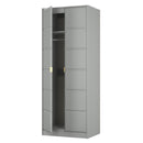 Hanover Ready Assembled 2 Door Wardrobe in Dusk Grey