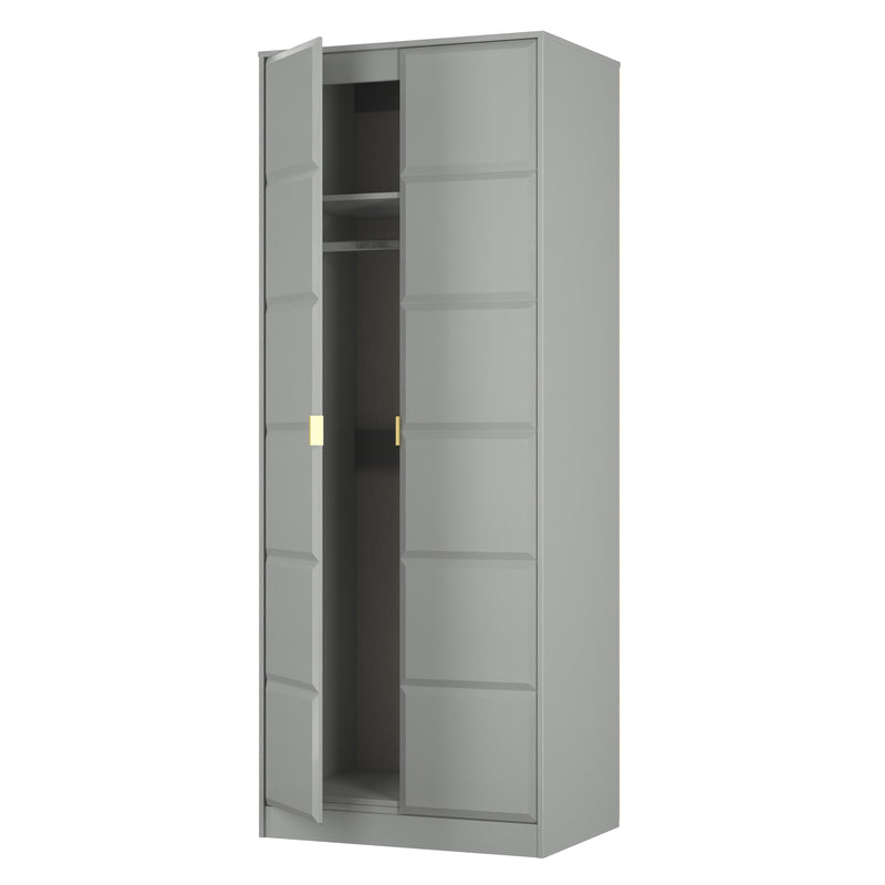 Hanover Ready Assembled 2 Door Wardrobe in Dusk Grey