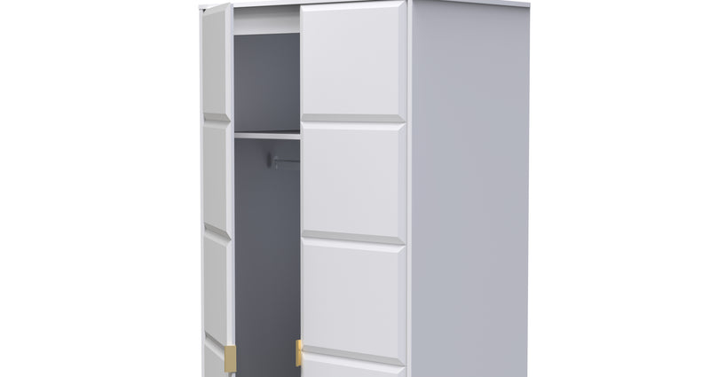 Hanover Ready Assembled 2 Door Wardrobe in White Matt