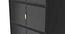 Hanover Ready Assembled 2 Door 2 Drawer Wardrobe in Deep Black & Black Matt