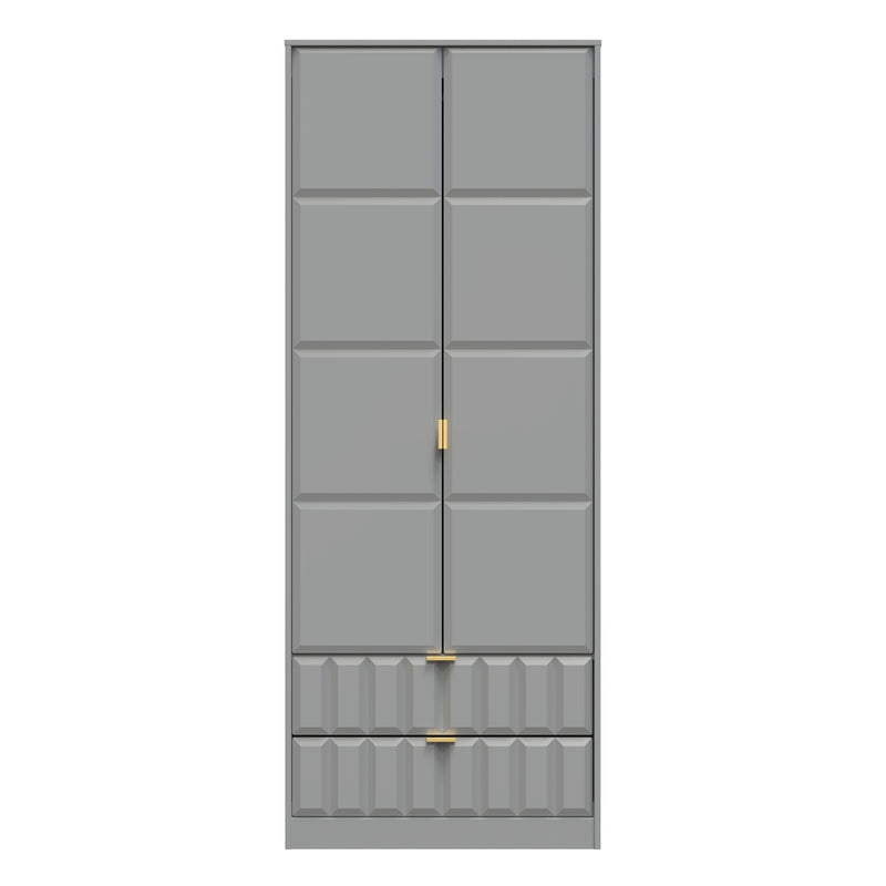 Hanover Ready Assembled 2 Door 2 Drawer Wardrobe in Dusk Grey