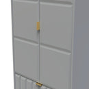 Hanover Ready Assembled 2 Door 2 Drawer Wardrobe in Dusk Grey