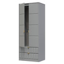 Hanover Ready Assembled 2 Door 2 Drawer Wardrobe in Dusk Grey
