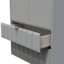 Hanover Ready Assembled 2 Door 2 Drawer Wardrobe in Dusk Grey