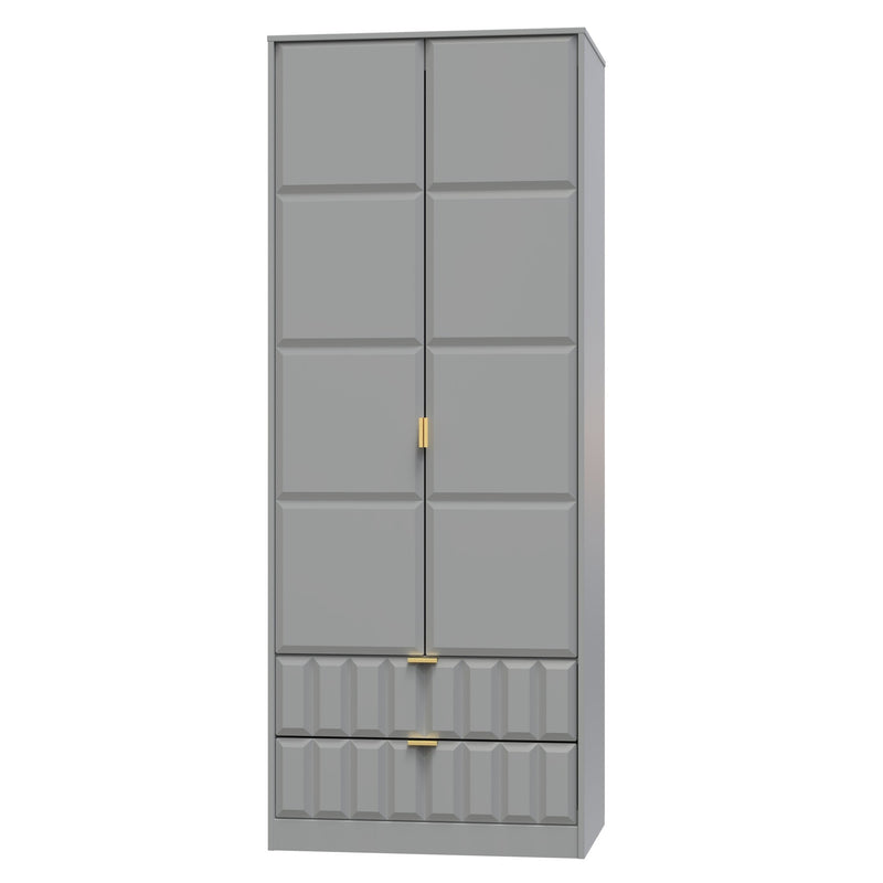 Hanover Ready Assembled 2 Door 2 Drawer Wardrobe in Dusk Grey