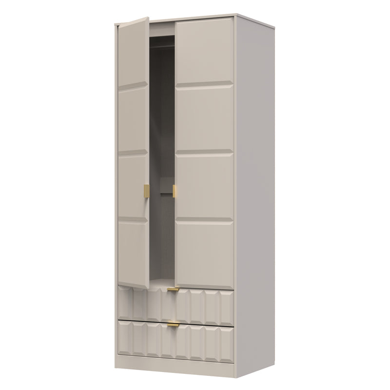 Hanover Ready Assembled 2 Door 2 Drawer Wardrobe in Kashmir Matt