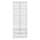 Hanover Ready Assembled 2 Door 2 Drawer Wardrobe in White Matt