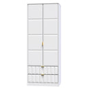 Hanover Ready Assembled 2 Door 2 Drawer Wardrobe in White Matt