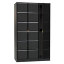 Hanover Ready Assembled 3 Door Wardrobe in Deep Black & Black Matt