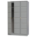Hanover Ready Assembled 3 Door Wardrobe in Dusk Grey