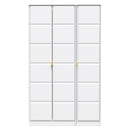 Hanover Ready Assembled 3 Door Wardrobe in White Matt