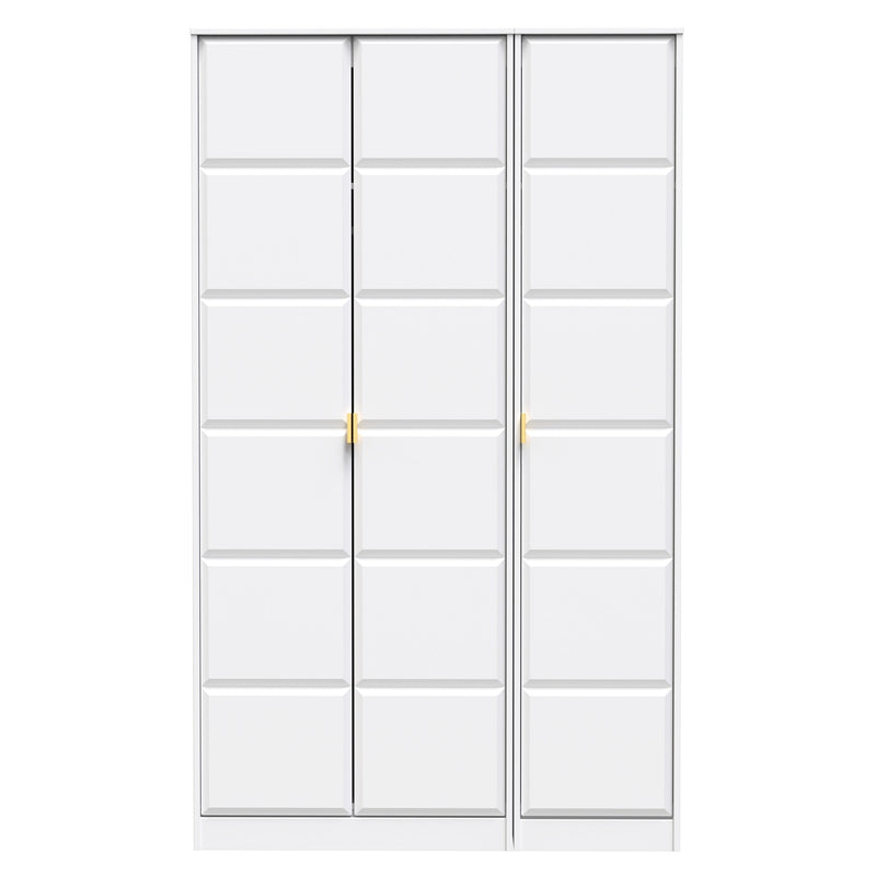 Hanover Ready Assembled 3 Door Wardrobe in White Matt