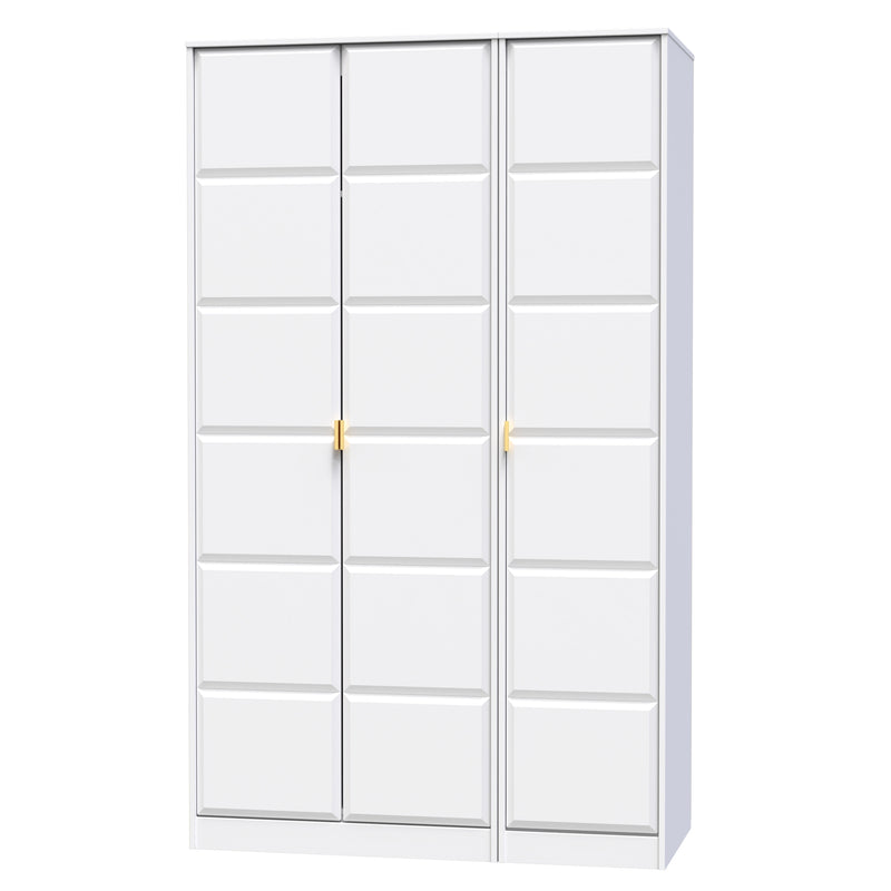 Hanover Ready Assembled 3 Door Wardrobe in White Matt