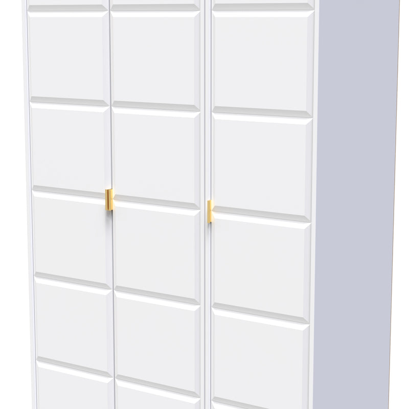Hanover Ready Assembled 3 Door Wardrobe in White Matt