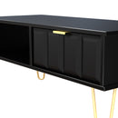 Hanover Ready Assembled 1 Drawer Coffee Table in Deep Black & Black Matt