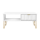 Hanover Ready Assembled 1 Drawer Coffee Table in White Matt