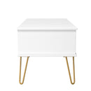 Hanover Ready Assembled 1 Drawer Coffee Table in White Matt