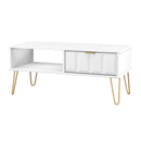 Hanover Ready Assembled 1 Drawer Coffee Table in White Matt