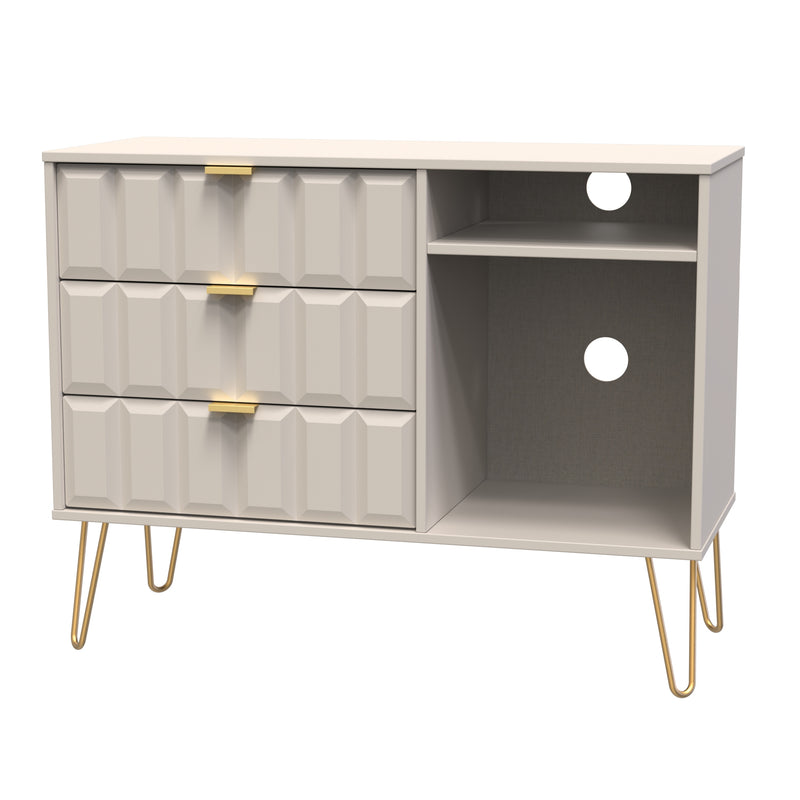 Hanover Ready Assembled 3 Drawer TV Unit in Kashmir Matt