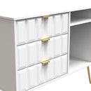 Hanover Ready Assembled 3 Drawer TV Unit in White Matt