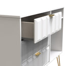 Hanover Ready Assembled 3 Drawer TV Unit in White Matt