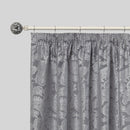 Cut Glass - Brushed Silver Extendable Curtain Pole with Rings and Pair of End Finials