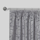 Cut Glass - Chrome Extendable Curtain Pole with Rings and Pair of End Finials