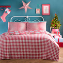 Fusion Christmas Vintage Frames Duvet Cover Set in Red