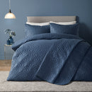 Serene Cavali Bedspread in Dark Blue