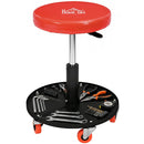 HOMCOM Pneumatic Adjustable Mechanic Stool W/ Tool Tray, Wheels