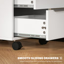 HOMCOM Modern 3-Drawer Locking File Cabinet Mobile Filing Cabinet