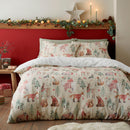Fusion Christmas Woodland Animals Duvet Cover Set in Natural