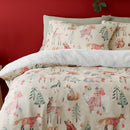 Fusion Christmas Woodland Animals Duvet Cover Set in Natural