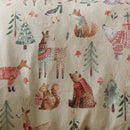 Fusion Christmas Woodland Animals Duvet Cover Set in Natural
