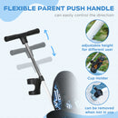 HOMCOM 6 In 1 White Kids Tricycle W/ Removable Handle For 1.5+ Year