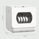 HOMCOM Worktop Dishwasher w/ 4 Place Settings 6 Programs, White