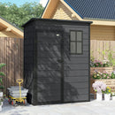 Outsunny 5' X 3' Garden Shed W/ Floor, Lockable Door, Window And Vent, Dark Grey