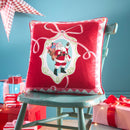Fusion Christmas Vintage Frames Filled Cushion In Red
