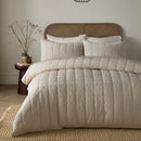 Serene Crinkle Wave Duvet Cover Set in Natural