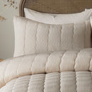 Serene Crinkle Wave Duvet Cover Set in Natural