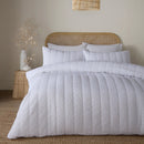 Serene Crinkle Wave Duvet Cover Set in White