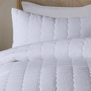 Serene Crinkle Wave Duvet Cover Set in White