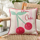 Fusion Cherry Filled Cushion In Pink
