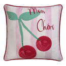 Fusion Cherry Filled Cushion In Pink