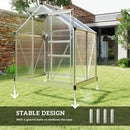 Outsunny Walk-In Polycarbonate Greenhouse Plant Grow Galvanied Aluminium