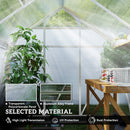 Outsunny Walk-In Polycarbonate Greenhouse Plant Grow Galvanied Aluminium
