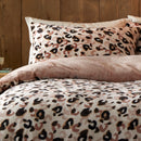Fusion Cosy Leopard Duvet Cover Set in Natural