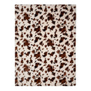 Fusion Cow Print Faux Fur Bedspread in Natural