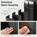 HOMCOM 42L Sensor Bin, Stainless Steel Kitchen Bin With, Soft Close, Black